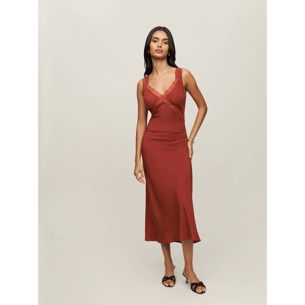 Reformation Provence Silk Tank Midi Dress - XL - Picture 1 of 6